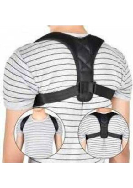 Deri Desenli, Kemerli, Ortopedik, Omuz ve Dik Duruş Destekleyici Korsen Siyah Renk fırsatları