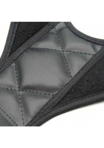 Deri Desenli, Kemerli, Ortopedik, Omuz ve Dik Duruş Destekleyici Korsen Siyah Renk indirimleri