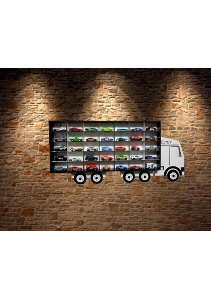 Ahşap Tır Model Oyuncak (Hotwheels) Araba Rafı