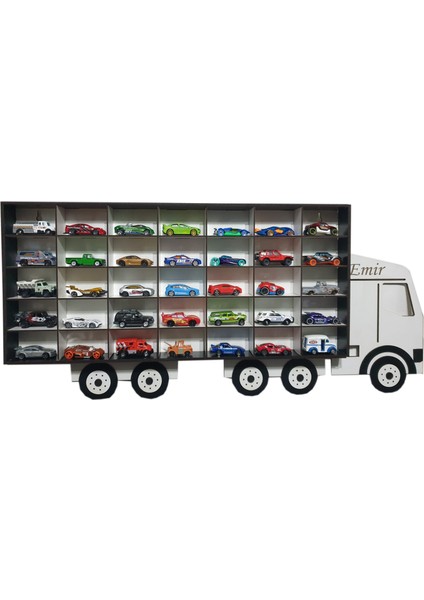 Ahşap Tır Model Oyuncak (Hotwheels) Araba Rafı