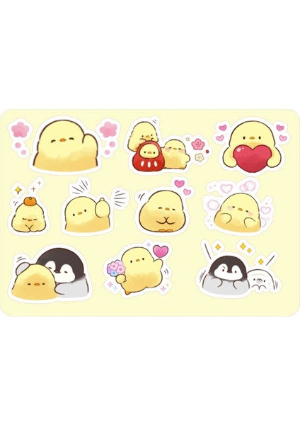Chicky Sticker Etiket 3 Sayfa 31 Adet Etiket - Sarı Civciv