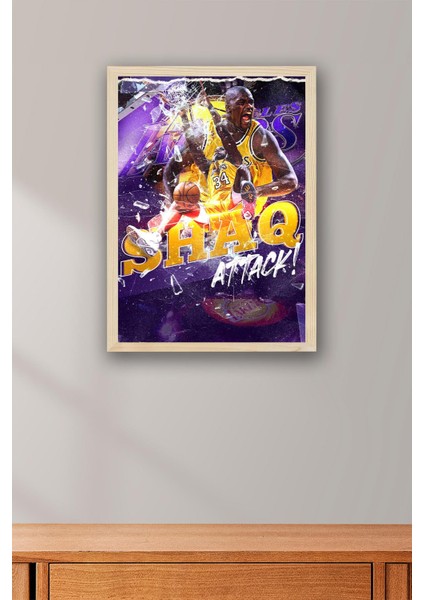 Shaquille O'neal Çerçeveli Tablo - Shaq Attack Nba Posteri Tablo fiyatları