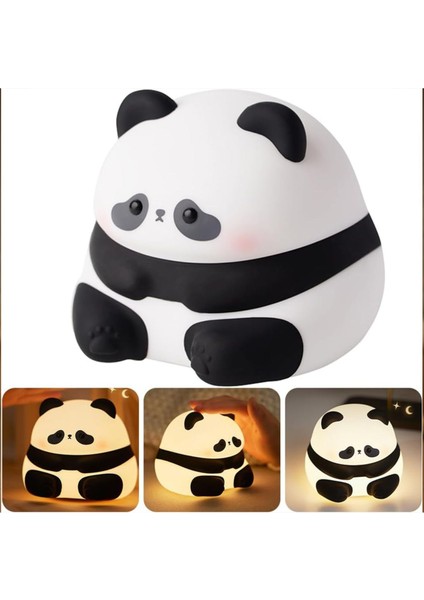 Sevimli Panda Dokunmatik Renk Değiştiren Gece Lambası, Tatlı ve Eğlenceli Aydınlatma