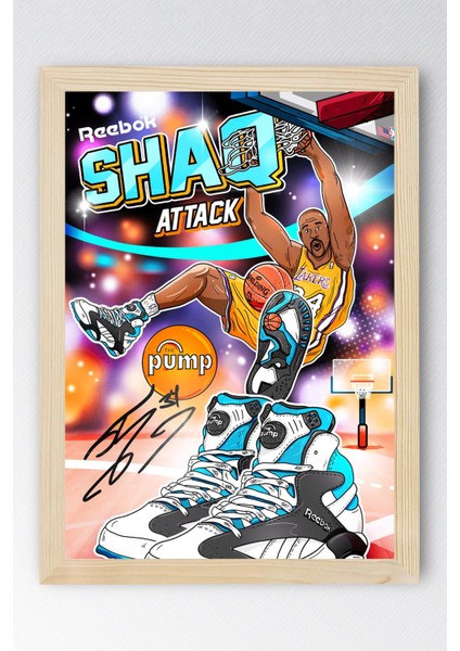 Shaquille O'neal Çerçeveli Tablo - Basketbol Nba Posteri Tablo