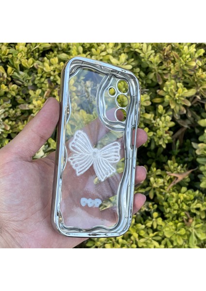 Samsung Galaxy A15 Kılıf Gümüş Taşlı Darbe Önleyici Silikon Kapak fiyatları