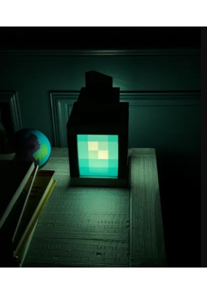 Minecraft Temalı Mavi Gece Lambası, Figür Yuvası ile Şık ve Sıcak Ortam Sağlar fiyatları