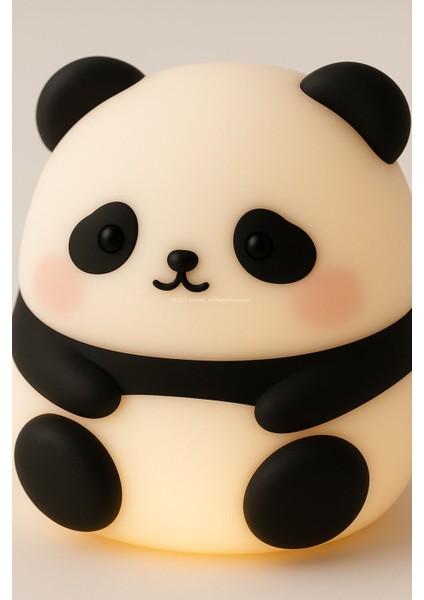 Renkli Panda Figürlü Dokunmatik USB Gece Lambası, Bebek ve Çocuk Odası Için Işık fırsatları