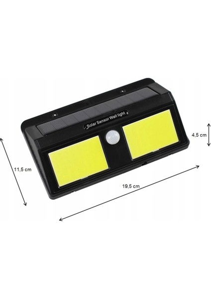 Sensörlü 96 Cob LED Duvar Aplikası, Güneş Enerjili, Çok Renkli, Enerji Tasarruflu fiyatları