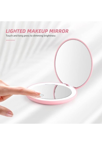 Büyüteçli LED Işıklı Makyaj Aynası 10X Büyüteç Katlanabilir Taşınabilir Seyahat Aynası fırsatları