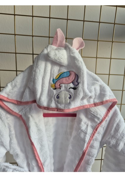 Unicorn - Hayvan Figürlü Çocuk Bornozları %100 Pamuklu modelleri
