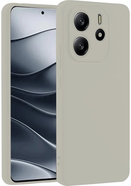 Xiaomi Redmi Note 14 4g Kılıf First Silikon - Krem Glstd