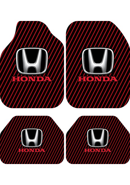 Desenli Dekoratif 4'lü Oto Paspas Takımı Tüm Araçlara Uygun Leke Tutmaz Makinede Yıkanabilir Universal Kalıp