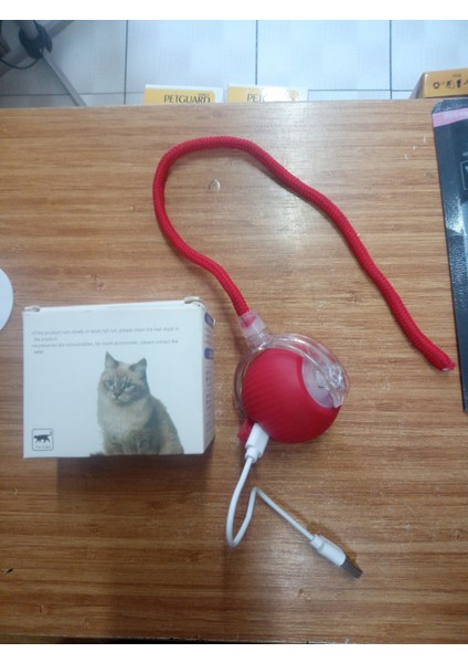 Akıllı Kedi Oyuncağı, USB Şarjlı, LED Işıklı, 3 Modlu, Otomatik Yuvarlanan Top