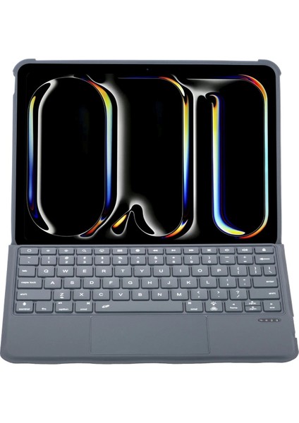 T5504D iPad Pro 11 (2024) Kılıf Palermo Ledli Klavyeli Standlı Tablet Kılıfı - - YKD8516-3797
