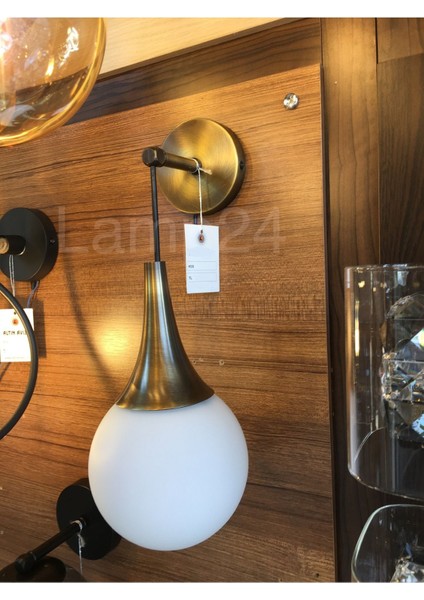 Beyaz Glop Camlı Eskitme Aplik, Şık ve Zarif Iç Mekan Dekorasyonu Için Ideal fiyatları