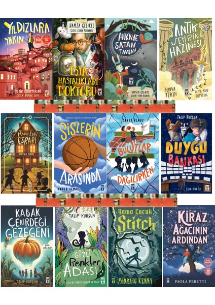 5.6.7-SINIF(12KITAP)-EŞYA Hastalıkları Doktoru, Yıldızlara Yakın, Gizli Renkler Adası, Antik Şehrin Hazinesi, Ahşap Evin Esrarı, Sislerin Arasında, Bulutlar Dağılırken, Duygu Bankası