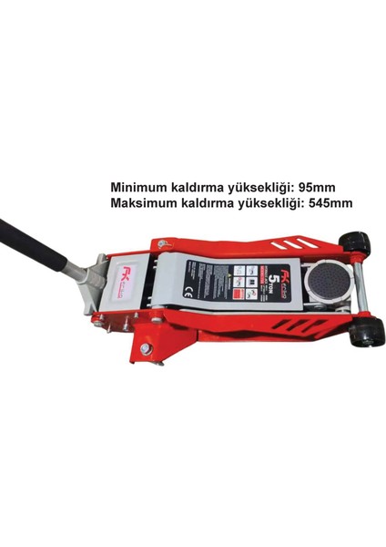 Frıko 5 Ton Çift Pistonlu F1 Alçak Profil Timsah Kriko