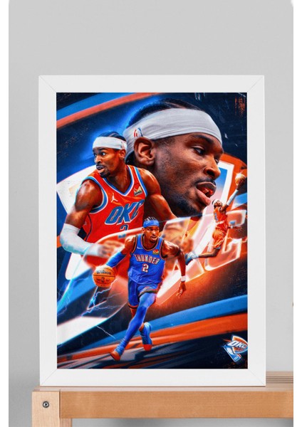 Shai Gilgeous Alexander Çerçeveli Tablo - Basketbol Nba Posteri Tablo