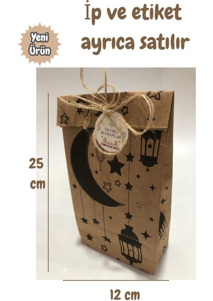 20 Adet Ramazan Kurban Bayram Temalı Oturan Hediye Kutu ve Ambalaj Paketleme Kağıdı 12X25 fırsatları