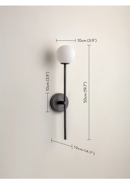 Modern Minimal Duvar Apliği, Siyah Tasarım, Şık ve Fonksiyonel Ev Dekoru