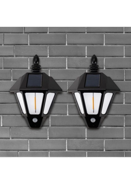 Solar Sensörlü Dekoratif Duvar Lambası