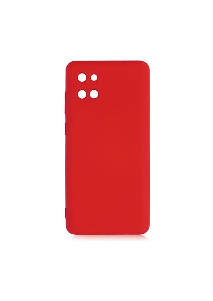 Samsung Galaxy A81 Kılıf Kılıf İçi Kadifeli Esnek Kadifon Lansman Premium Silikon Case Cover