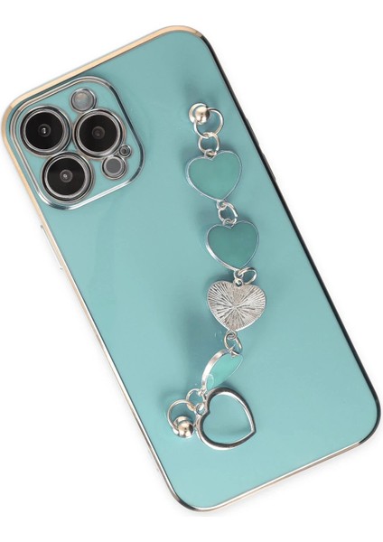iPhone 13 Pro Kılıf Esila Silikon - Su Yeşili - YKD8171-5367