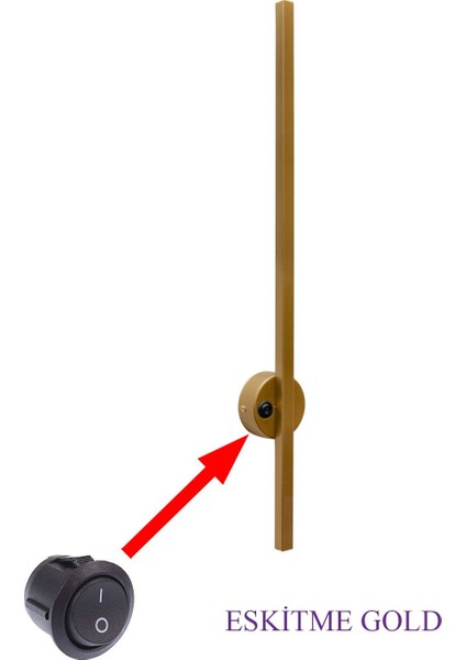 Modern 68CM LED Duvar Aplik, Açma-Kapama Düğmeli, Şık ve Aydınlık Tasarım