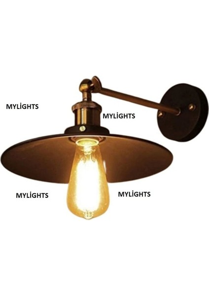 Beyaz Retro Mafsalı Aplik, Rustik ve Şık Tasarım ile Evinize Zarafet Katın