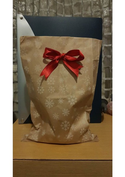 10 Adet 18X30 Kar Desenli Orta Boy Hediye Paketi Yılbaşı Noel Temalı Hediye Ambalaj Kese Kağıdı indirimleri