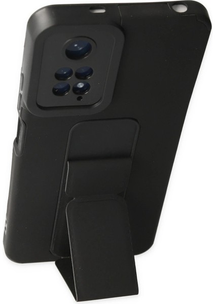 Xiaomi Redmi Note 11 Kılıf Mega Standlı Silikon - Siyah - YKD1385-5446 modelleri
