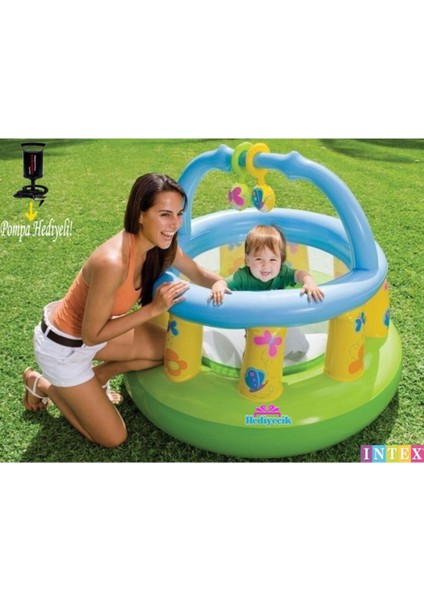 Yeşil Şişme Bebek Oyun Havuzu 130X104 Cm, Eğlenceli ve Güvenli Oyun Alanı