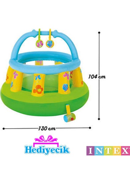 Yeşil Şişme Bebek Oyun Havuzu 130X104 Cm, Eğlenceli ve Güvenli Oyun Alanı