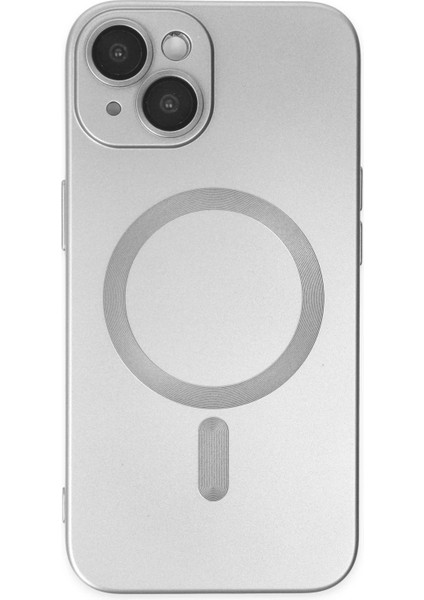 iPhone 14 Plus Kılıf Moshi Lens Magneticsafe Silikon - Gümüş - YKD6375-6869