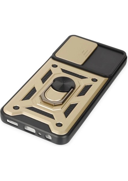 Samsung Galaxy M13 Kılıf Pars Lens Yüzüklü Silikon - Gold - YKD9319-4914 fırsatları