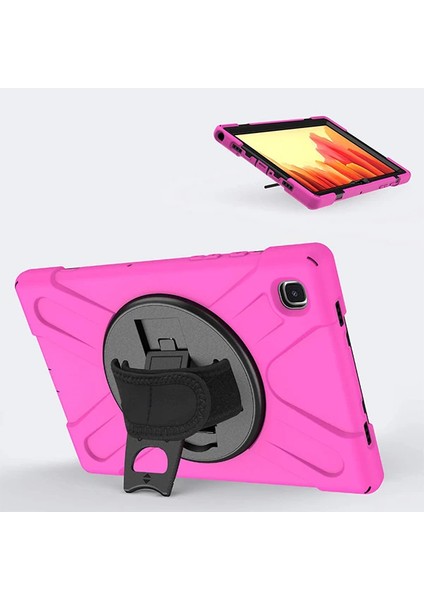 Galaxy Tab A7 10.4 SM-T500-T505-T507 Kılıf Shockproof 3 Katmanlı Standlı Zırh K - YKD8065-3917