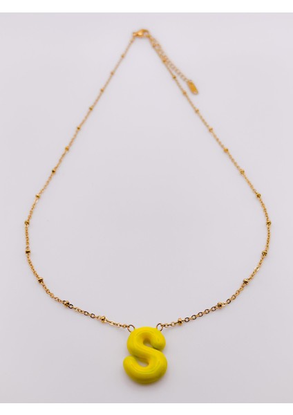 Çelik Kolye S Harfli Kolye Renkli Balon Harf Kolye fırsatları