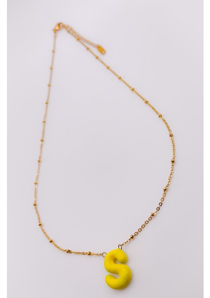 Çelik Kolye S Harfli Kolye Renkli Balon Harf Kolye indirimleri