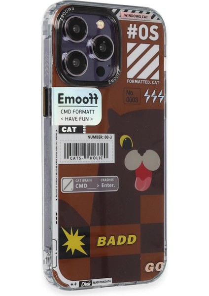 iPhone 14 Pro Kılıf Cat Desenli Kapak - Cat - 1 - YKD8095-2376
