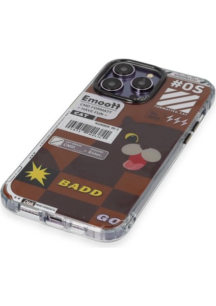 iPhone 14 Pro Kılıf Cat Desenli Kapak - Cat - 1 - YKD8095-2376