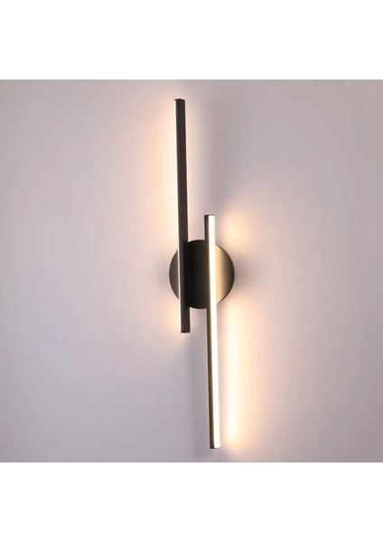 Modern Çift Yönlü Siyah LED Aplik, 70CM Toplam Boy, Pilli Olmayan, Şık ve Kullanışlı fiyatları