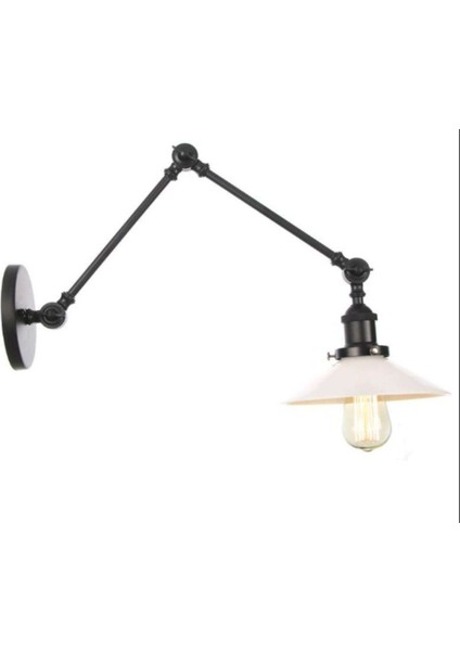 Hareketli, Akrobatik Duvar Aplik Okuma Lambası, 23 cm Çap, Şık Tasarım