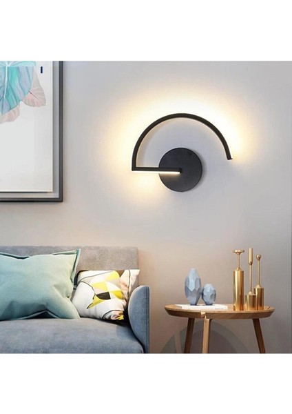Modern Siyah Gün Işığı Ledli Çok Amaçlı Duvar Aplikası