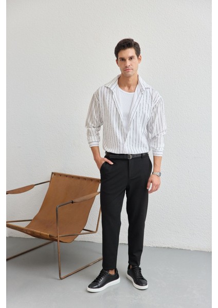 Arkit Erkek Çizgili Viskon Oversize Gömlek fiyatları