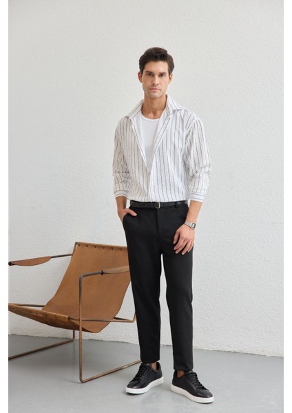 Arkit Erkek Çizgili Viskon Oversize Gömlek indirimleri