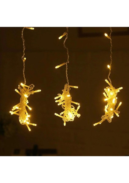 8 Fonksiyonlu 200 LED 10 Saçak Şerit Ip Perde Gün Işığı Renkli