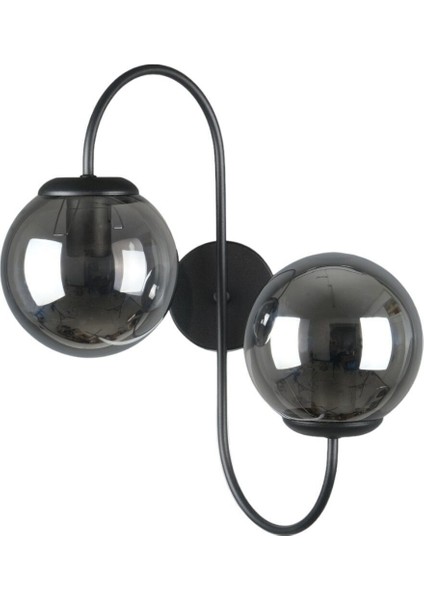 Modern Siyah Füme Camlı Duvar Aplik, Mutfak, Yatak Odası ve Hol Dekorasyonu modelleri