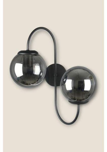 Modern Siyah Füme Camlı Duvar Aplik, Mutfak, Yatak Odası ve Hol Dekorasyonu indirimleri