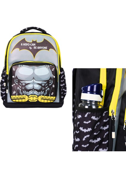 3’lü Ilkokul Sarı Baskılı, Erkek Çocuk Beslenmeli ve Kalemlikli Okul Çantası modelleri
