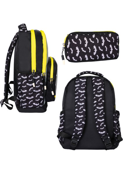 3’lü Ilkokul Sarı Baskılı, Erkek Çocuk Beslenmeli ve Kalemlikli Okul Çantası fırsatları